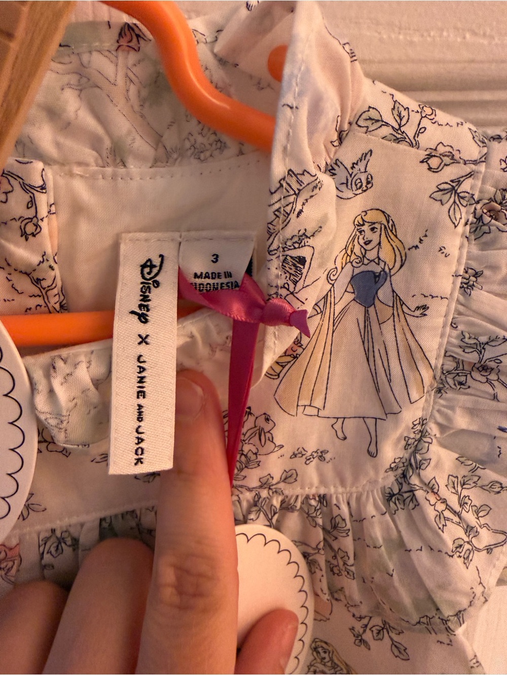 NWT Janie and Jack Toile Princess Aurora Collection Girls' Dress with Headband - Picture 4 of 6